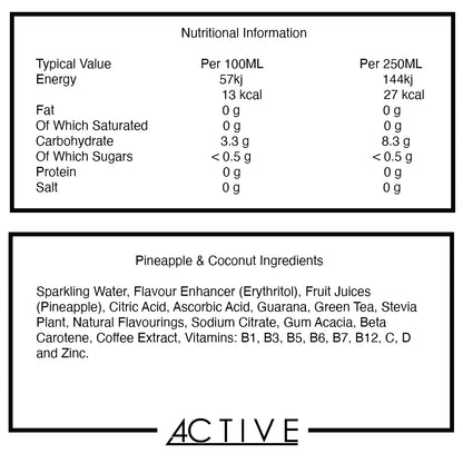 4CTIVE Drink Pineapple & Coconut - Vitamin and Natural Energy